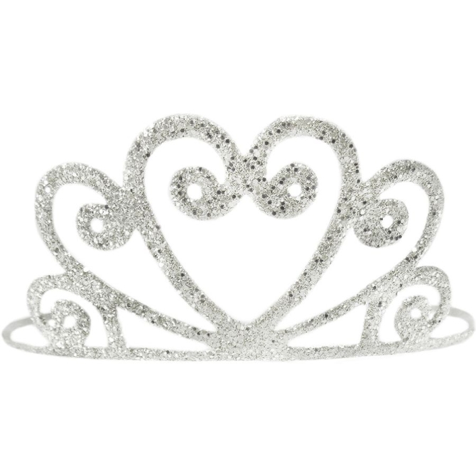 Tiara de plata brillante 