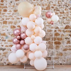 Pampas Arco Kit de 70 Globos Metlicos - Oro Rosa Metlico / Melocotn / Caramelo. n1