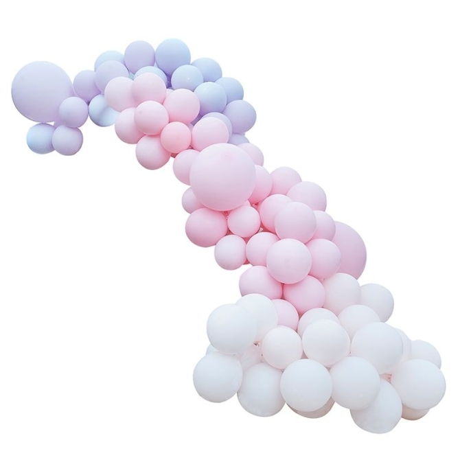 Luxe Arco Kit de 200 Globos Pastel - Rosa / Parma 