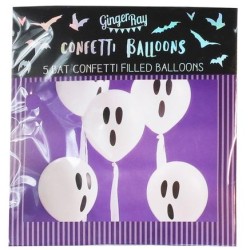 10 globos fantasma con cinta blanca. n2