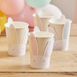 8 vasos de conejito de Pascua pastel. n1