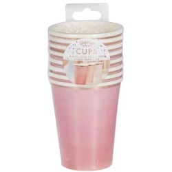 8 vasos Ombre rosa / oro rosa. n2