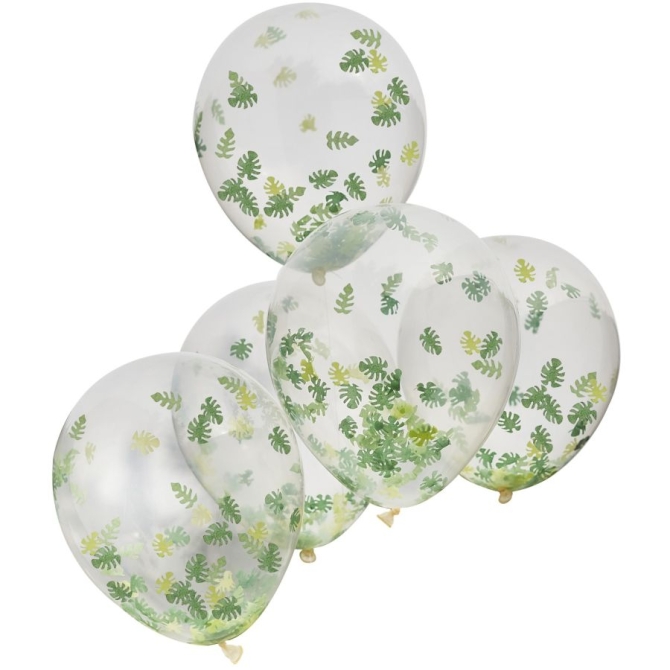 5 Globos Confeti - Tropicales 