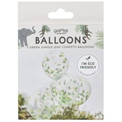 5 Globos Confeti - Tropicales. n3