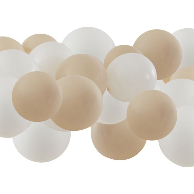 40 globos desnudos / blancos 