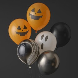 Bouquet 6 Globos - Halloween. n1