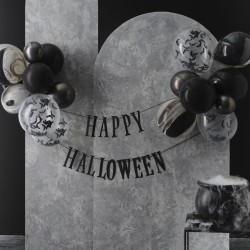 Kit de globos y guirnaldas - Happy Halloween. n1