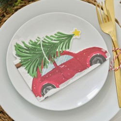 16 Servilletas de coche Navidad. n1