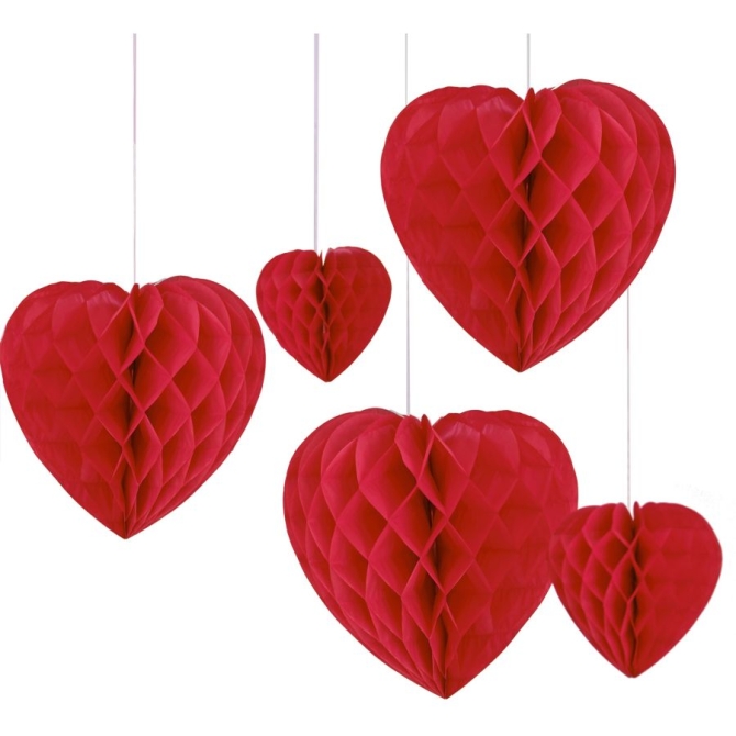 5 Decoraciones colgantes - Red Heart Bee s Nest 