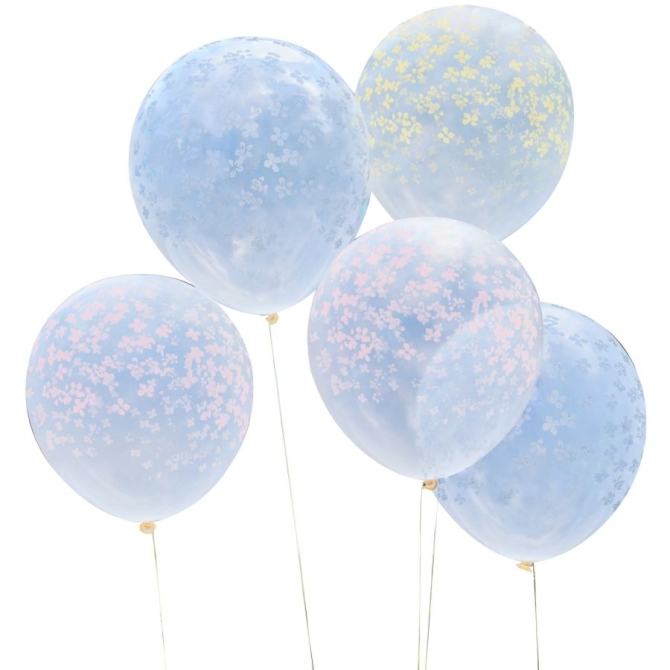 5 Globos - Pastel Floral 