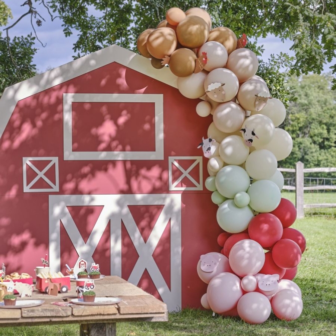 Kit Arco de 70 Globos Amigos de la Granja 