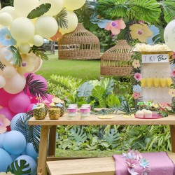 5 Guirnaldas de globos Tiki Hawaii. n3