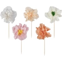 Contiene : 1 x 6 Cupcakes Toppers Primavera Floral