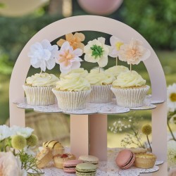 6 Cupcakes Toppers Primavera Floral. n1