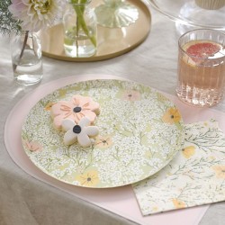 8 Platos Hello Baby Floral. n1