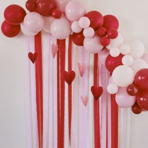 Kit de 55 Globos Corazn Rojo y Rosa