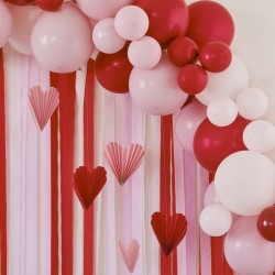 Kit de 55 Globos Corazn Rojo y Rosa. n1