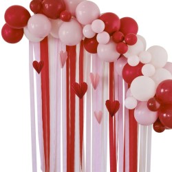 Kit de 55 Globos Corazn Rojo y Rosa. n2