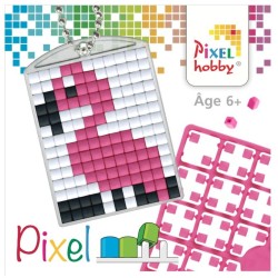 Kit de llavero Pixel Creative - Flamenco rosa. n1