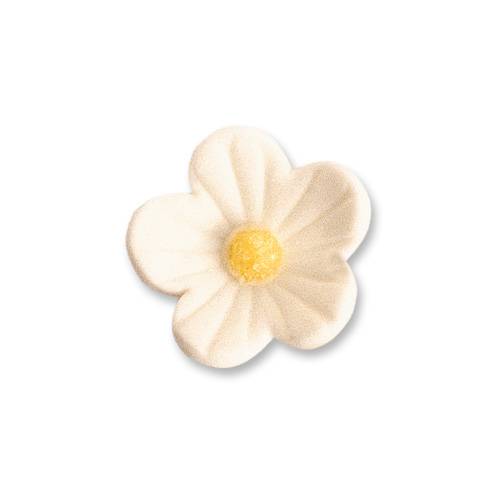 2 Flores Blancas Pequeas (2, 5 cm) - Azcar 