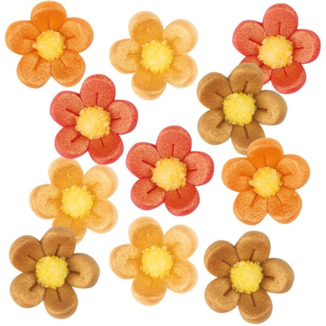 8 Pequeas Flores Antiguas ( 2 cm) - Mazapn 