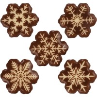 8 Copos de Nieve (2,8 cm) - Chocolate Blanco