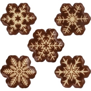 8 Copos de Nieve (2,8 cm) - Chocolate Blanco
