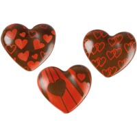 3 Corazones ( 2,7 cm) - Chocolate negro