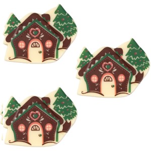 3 Obleas Paisaje Navideo (4,7 cm) - Chocolate Blanco