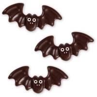 3 Murcilagos de Halloween 3D - Chocolate amargo