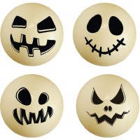 2 Esferas Huecas 3D Halloween - Chocolate Blanco