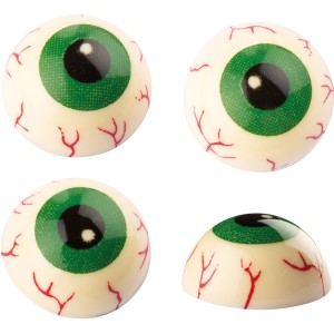 2 ojos huecos de Halloween 3D - Chocolate blanco