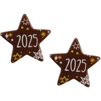 Obleas 2 Estrellas 2025 (4 cm) - Chocolate Negro