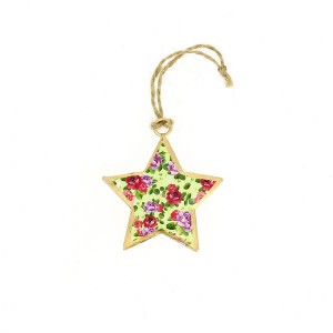 Decoracin para colgar Estrella Estampado Fantasa N (6 cm) - Metal