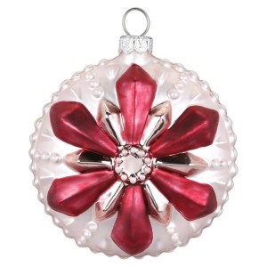 Jewel Ball Rose Flower Copo de nieve (8 cm) - Cristal