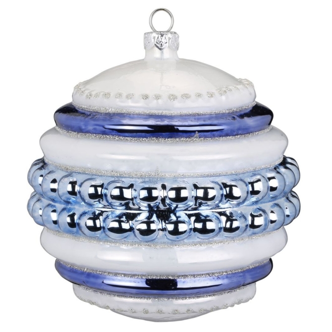 Maxi Bola Joya Azul Perla (10 cm) - Cristal 