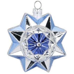 Bola Joya Estrella Azul (8 cm) - Cristal