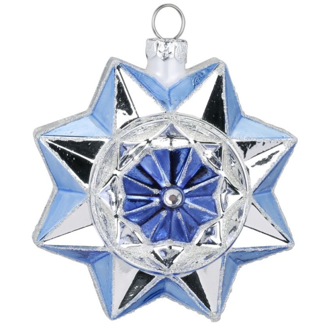 Bola Joya Estrella Azul (8 cm) - Cristal 