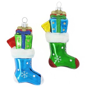 2 colgadores para botas Snowflake (11 cm) - Cristal