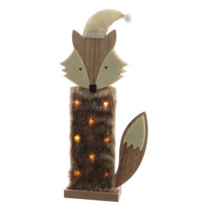 Fox LED Light Decoracin (36 cm) - Madera