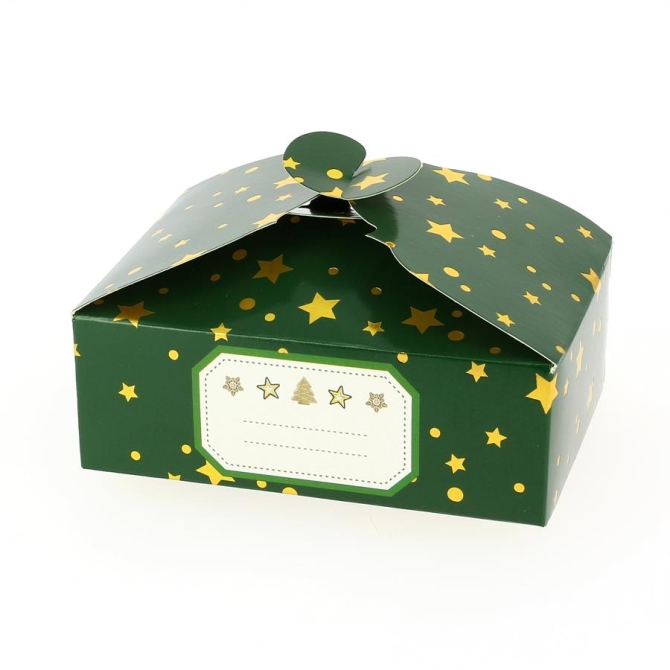 6 Cajas de Regalo Fir Green Star / Uni - Cartn 
