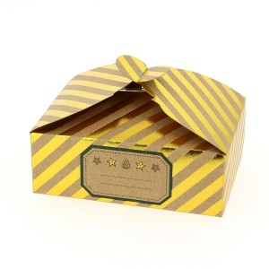 6 Cajas Regalo Rayas Oro/Crudo - Cartn