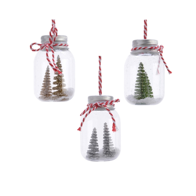 Decoracin para colgar rbol Mini Bocal Nevado (7 cm) - Cristal 