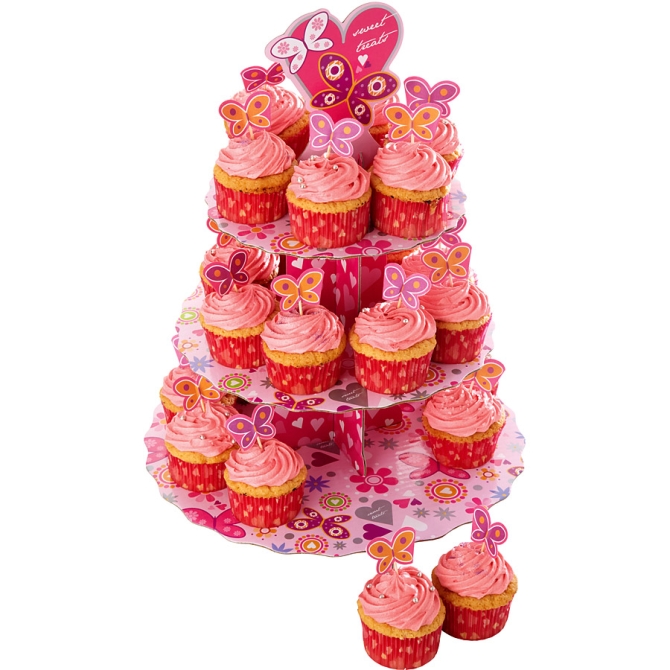 Kit de exhibicin y decoracin Cupcakes Mariposas 