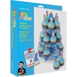 Juego de exhibicin y decoracin de cupcakes Rocket. n1