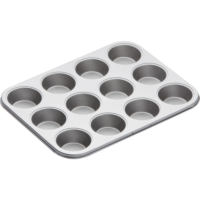 Bandeja 12 Moldes Cupcakes (7 cm) - Metal 