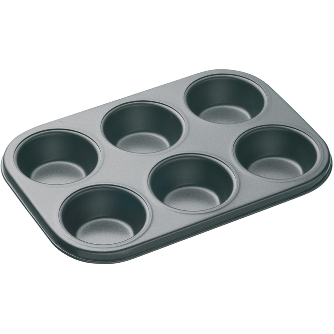 Bandeja 6 Moldes Cupcakes (7 cm) - Metal 