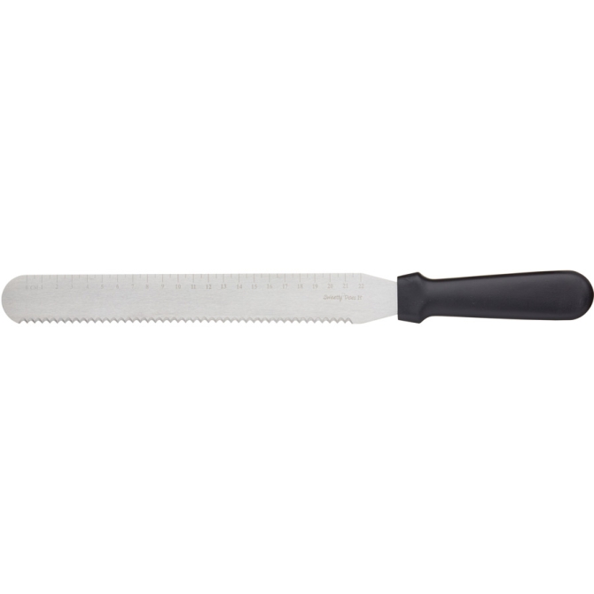 Cuchillo plano serrado 26 cm - Acero inoxidable 