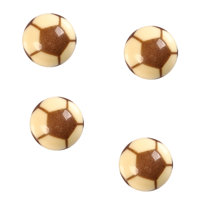 4 medias esferas de ftbol (2, 2 cm) 