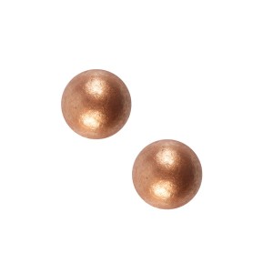 2 Pequeas Bolas Navidad 3D Bronce (2,2 cm) - Chocolate